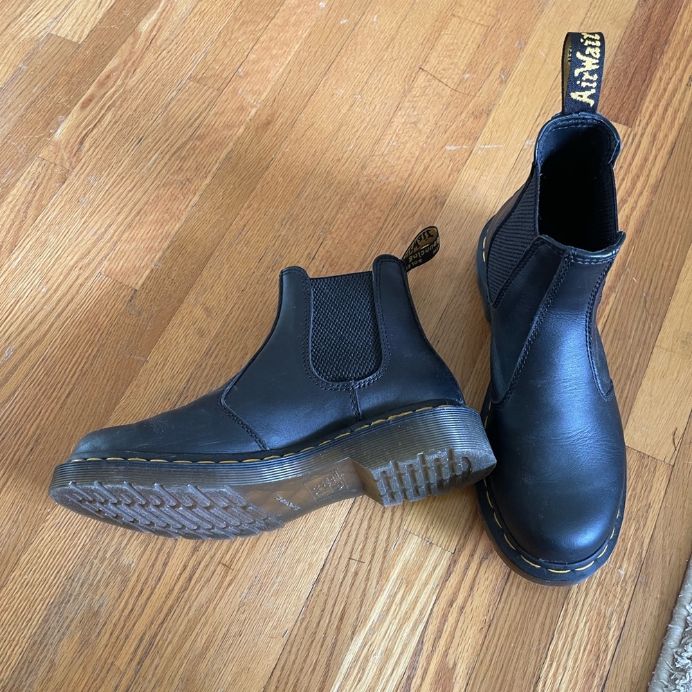 Dr. Martens Black Ankle Boots with Elastic Panels